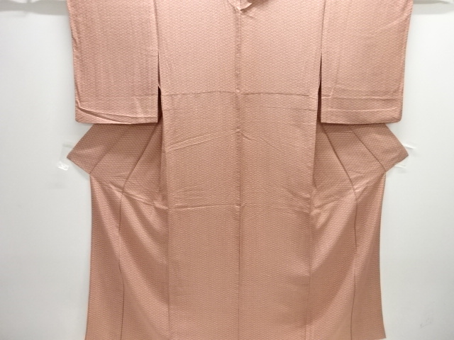 扇青海波模様単衣小紋着物